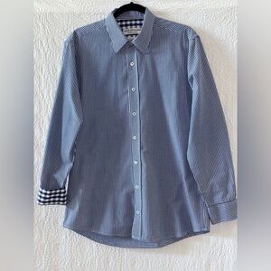 Nick Graham Everywhere Mini Gingham Modern Fit Long Sleeve Button Down Shirt